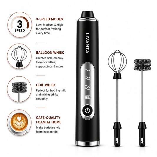 Rechargeable Electric Milk & Coffee Frother