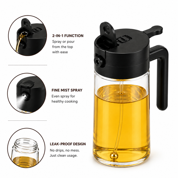 2 in 1 Oil Spray Bottle