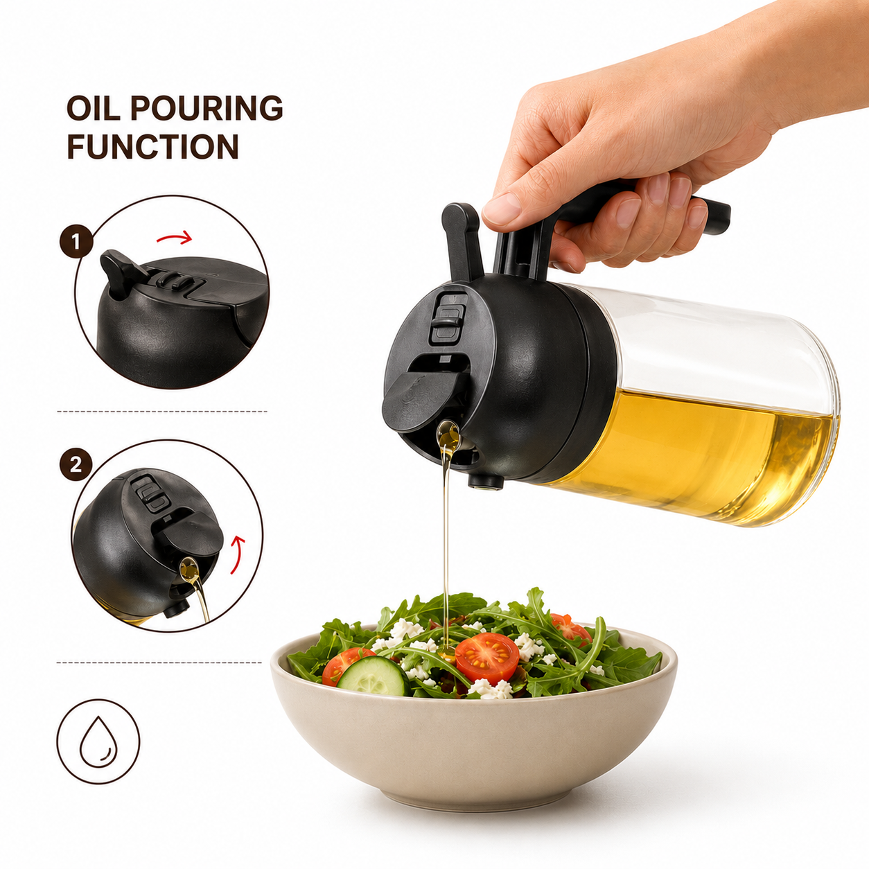2 in 1 Oil Spray Bottle