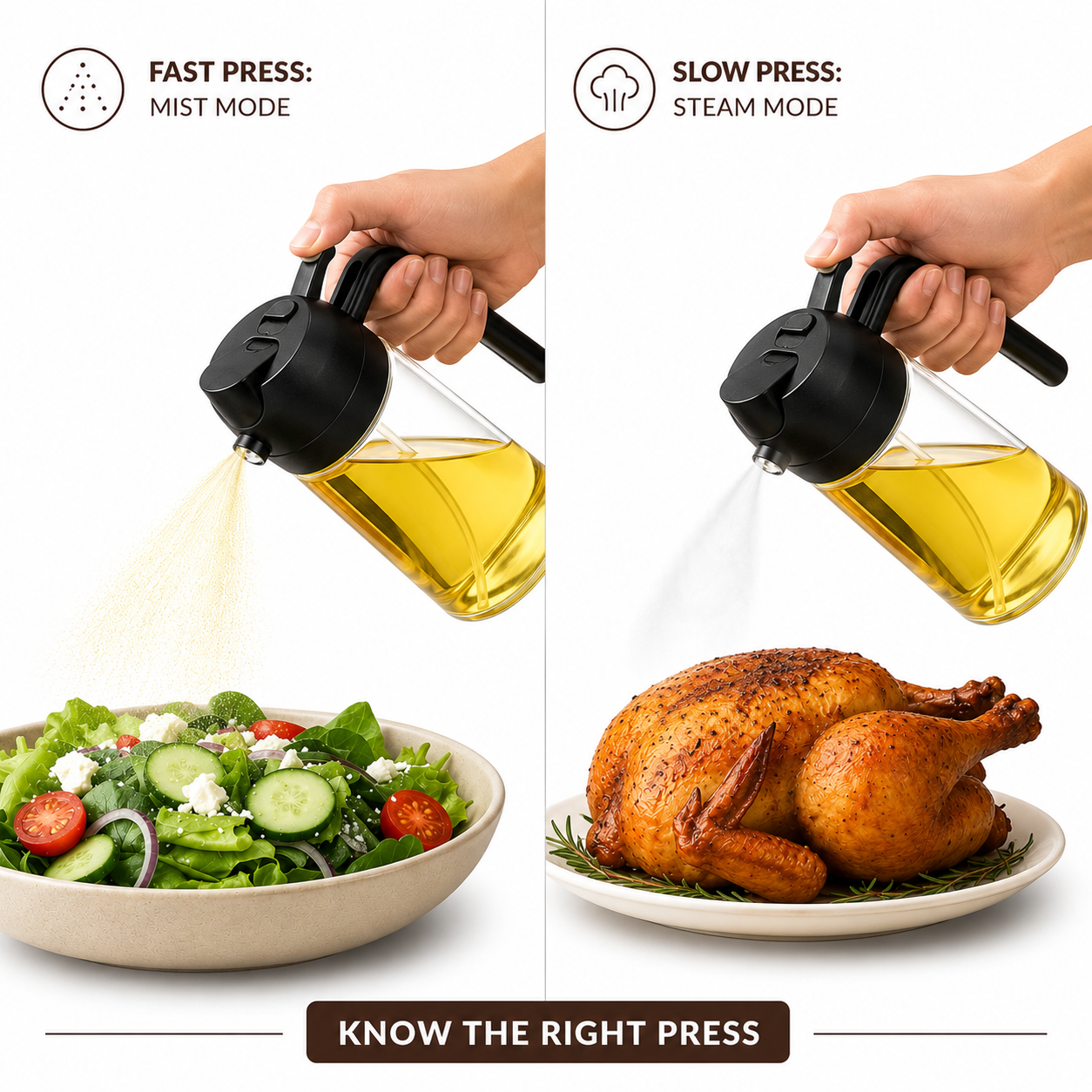 2 in 1 Oil Spray Bottle