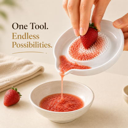 Garlic & Fruits Grating Ceramic Dish