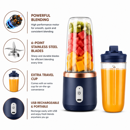 6 Blades Rechargeable Electric Blender