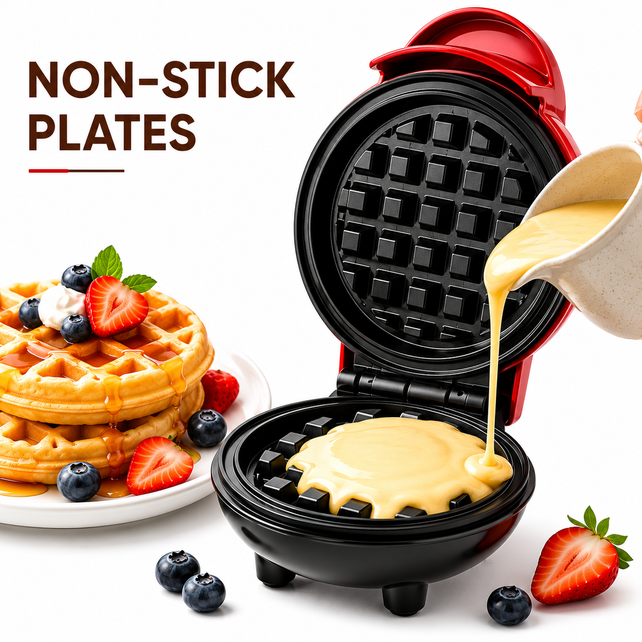 Electric Mini Waffle Maker - Non Stick