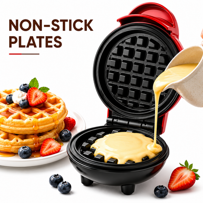 Electric Mini Waffle Maker - Non Stick