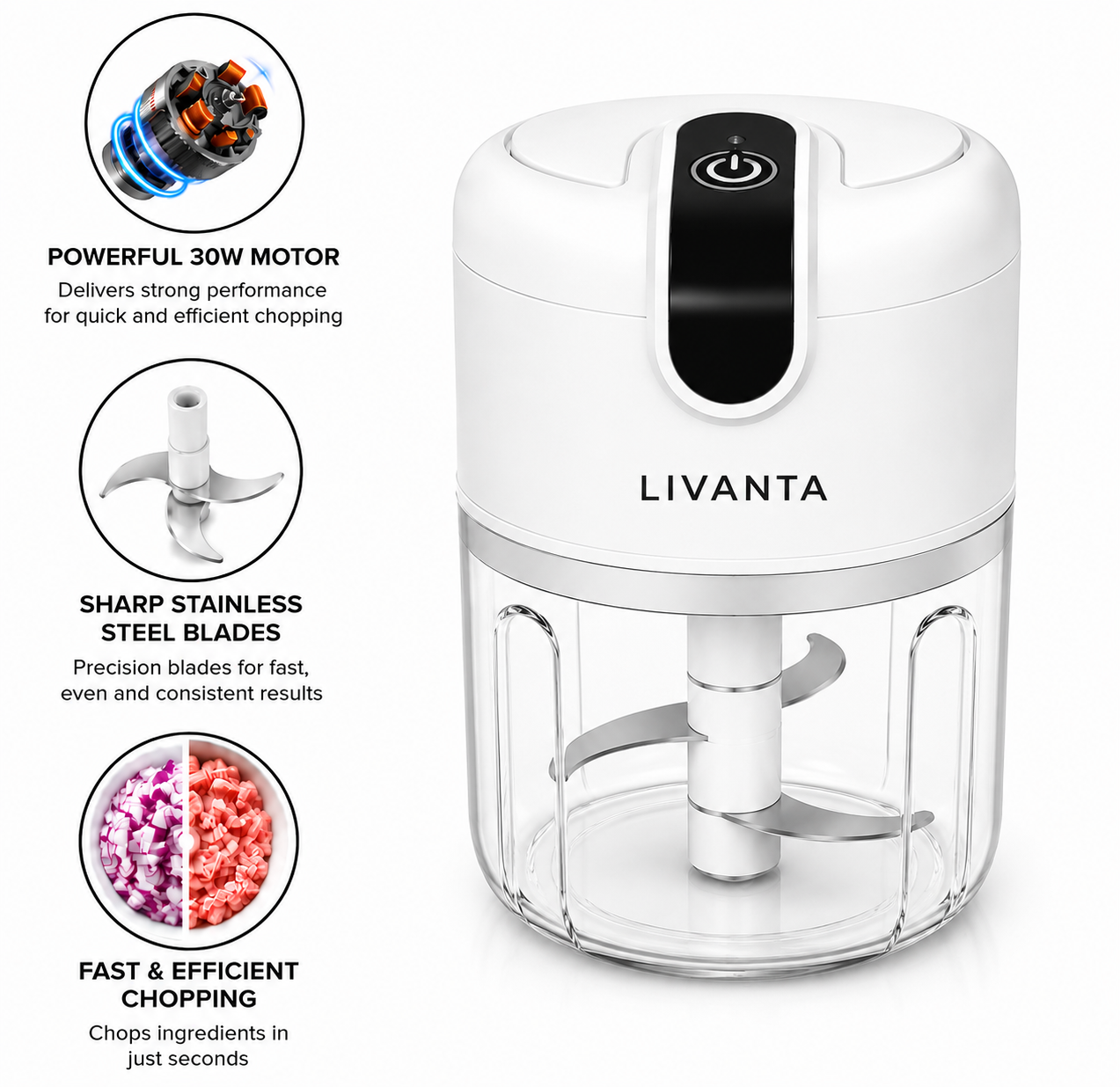 Rechargeable Mini Electric 250 ML Chopper
